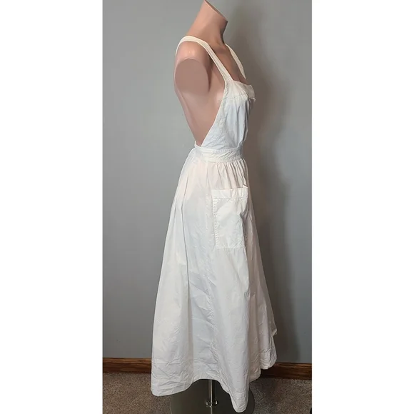 J.Crew Cotton poplin apron white dress convertible straps Size 6 Summer Preppy - Picture 5 of 10